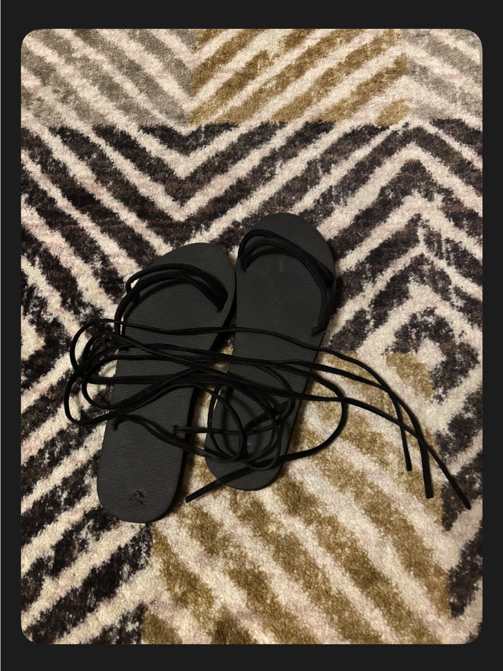SHEIN Black Lace-Up Wrap Sandals
